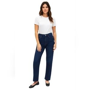 Lauren Ralph lauren Black Label High Rise straight leg Blue Jeans Casual Essenti
